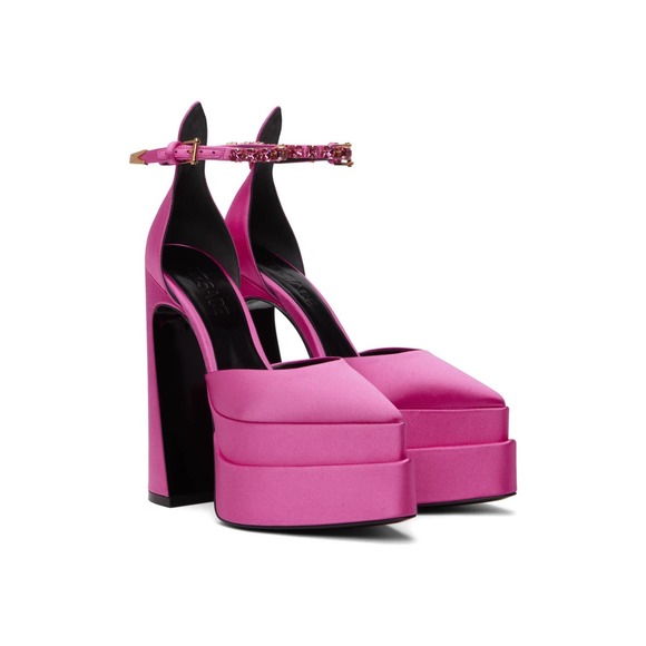 Versace Pink Platform Heels - Picture 2 of 9